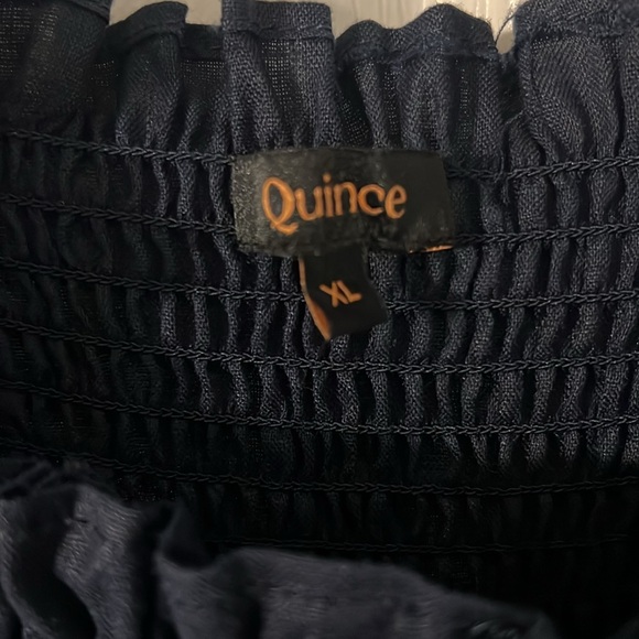 100% European Linen Smocked Midi Dress - Picture 5 of 7